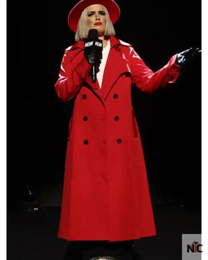AEW Collision 2025 Toni Storm Red Wool Coat The Urban Hawk