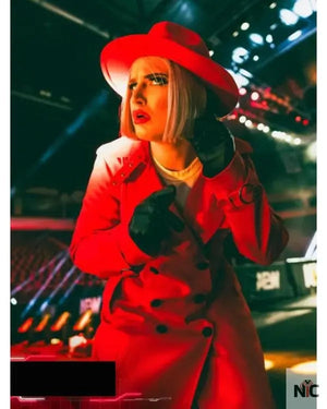 AEW Collision 2025 Toni Storm Red Wool Coat The Urban Hawk