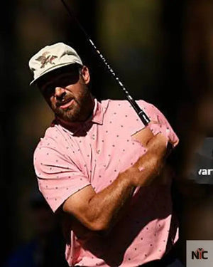 American Century Championship Travis Kelce Pink Polo Shirt The Urban Hawk