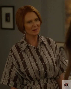 And Just Like That Cynthia Nixon Striped Jumpsuit The Urban Hawk