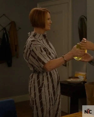 And Just Like That Cynthia Nixon Striped Jumpsuit The Urban Hawk