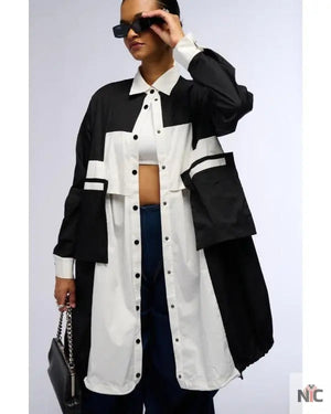 And Just Like That S03 Bonnie Milligan Colorblock Shirt Dress The Urban Hawk