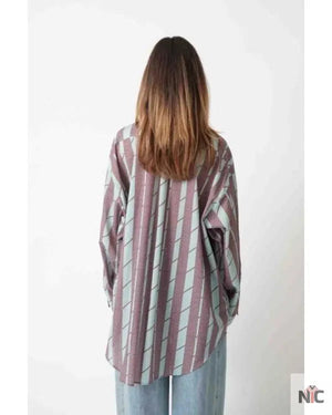 And Just Like That S03 Cynthia Nixon Brown Striped Shirt The Urban Hawk
