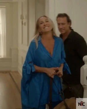 And Just Like That Sarah Jessica Parker Blue Shirt Dresses The Urban Hawk