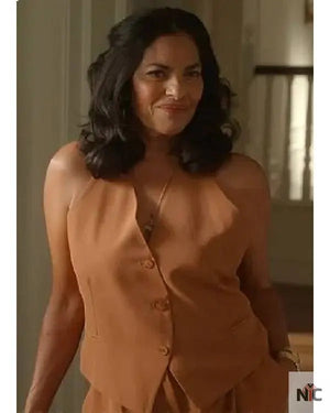 And Just Like That Seema Patel Brown Vest The Urban Hawk