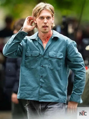 Austin Butler Caught Stealing Blue Shirt The Urban Hawk
