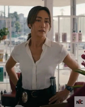 Ballard S01 Maggie Q White Shirt The Urban Hawk