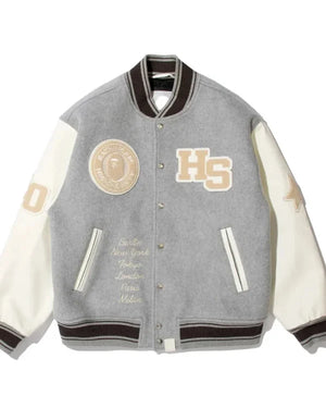 Bape X Highsnobiety Multi Logo Varsity Jacket USA Jackets