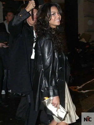 Beyonce Black Leather Coat The Urban Hawk