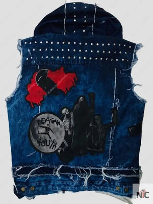 Bray Wyatt Blue Denim Hooded Vest The Urban Hawk