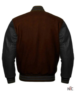 Brown And Black Varsity Jacket The Urban Hawk