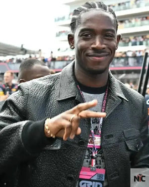 F1 Movie Damson Idris Black Leather Jacket The Urban Hawk