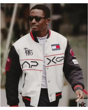 F1 Movie Damson Idris x APXGP Racing Varsity Jacket The Urban Hawk