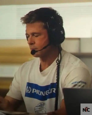F1 The Movie 2025 Brad Pitt White T-shirt The Urban Hawk