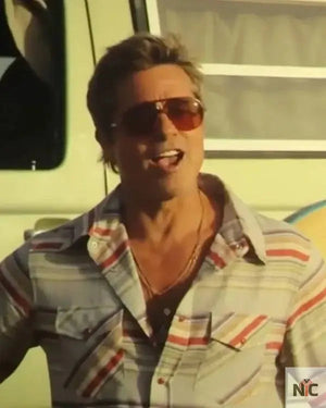 F1 The Movie Brad Pitt Stripe Shirt The Urban Hawk