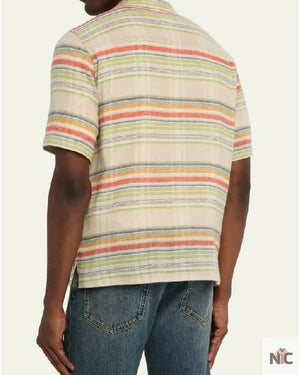 F1 The Movie Brad Pitt Stripe Shirt The Urban Hawk