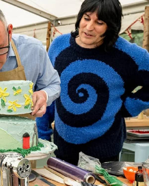 Great British Bake Off Noel Fielding Twister Knit Sweater USA Jackets