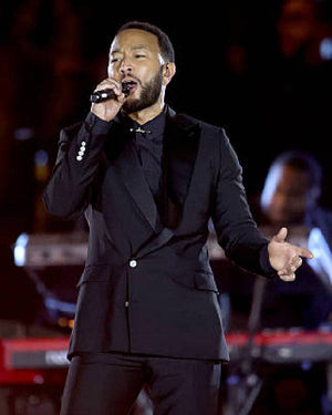 John Legend Grace For The World Concert Black Suit USA Jackets