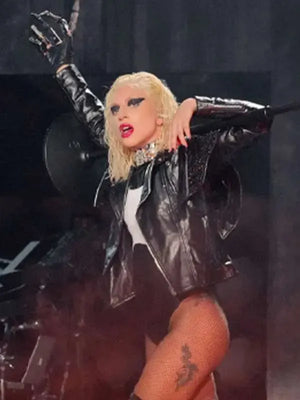 Lady Gaga The Chromatica Ball Black Leather Jacket