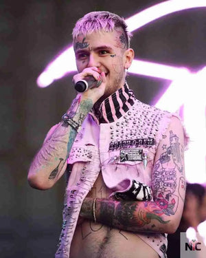 Lil Peep Pink Studded Vest The Urban Hawk