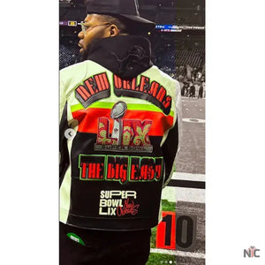 Master P Super Bowl 2025 Leather Jacket The Urban Hawk