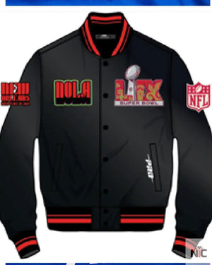 Men’s Pro Standard Black Super Bowl LIX 59 Rib Sublimated Satin Jacket The Urban Hawk