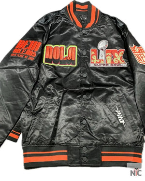 Men’s Pro Standard Black Super Bowl LIX 59 Rib Sublimated Satin Jacket The Urban Hawk