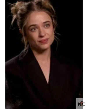 Press Junket 2025 Raechelle Banno Black Hourglass Blazer The Urban Hawk