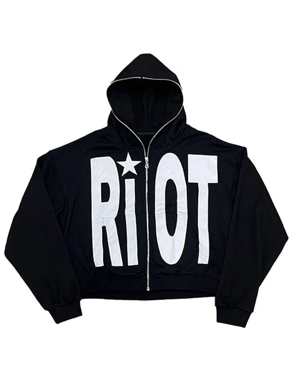 M*o様 RIOT SCARS NFITI zipup hoodie ジップパー Riot Black Zip-Up Hoodie - The Urban Hawk