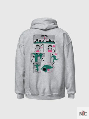Squid Game Comic Grey Hoodie The Urban Hawk