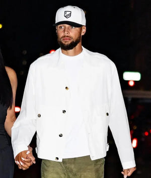 Stephen Curry NYC 2025 White Jacket USA Jackets