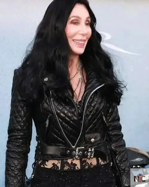 The Bikeriders 2024 Cher Black Leather Jacket The Urban Hawk