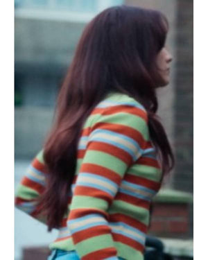 The Girlfriend Olivia Cooke Multicolor Striped Ribbed Sweater USA Jackets