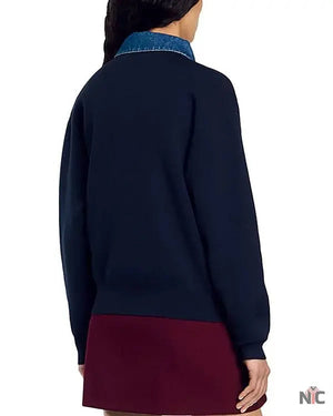 The Real Housewives of Orange County Shannon Beador Denim Trim Sweater The Urban Hawk