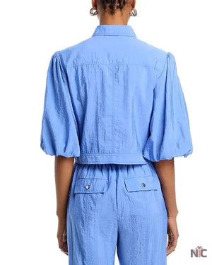 The View 2025 Joy Behar Blue Puff Sleeve Jacket The Urban Hawk
