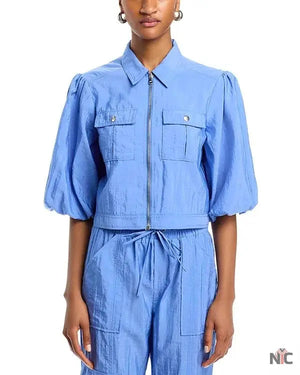 The View 2025 Joy Behar Blue Puff Sleeve Jacket The Urban Hawk