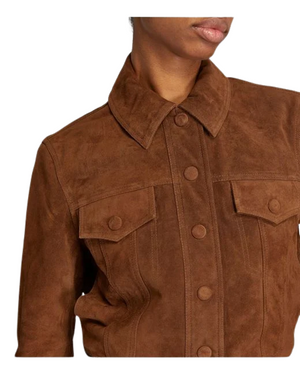 RAG & BONE Dionne Cropped Suede Jacket Zing Apparel
