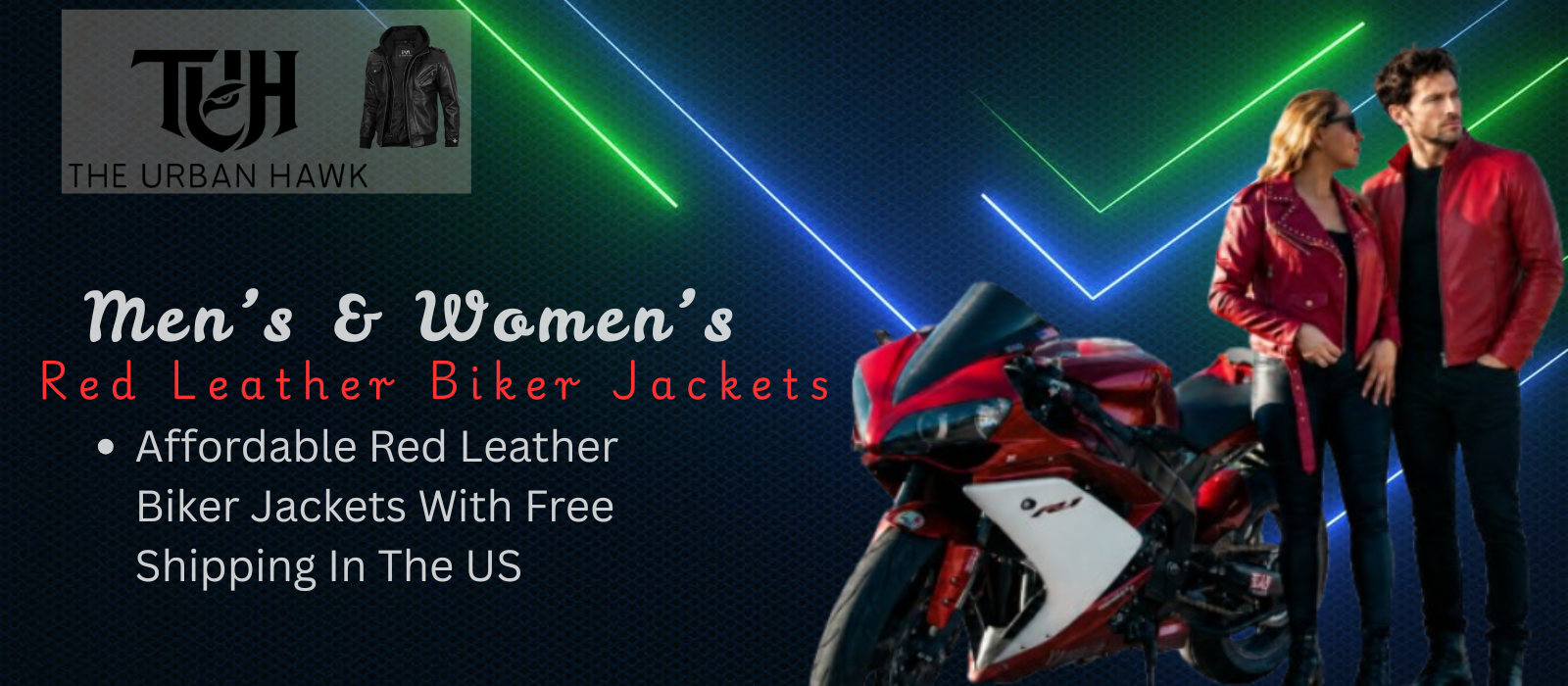 Affordable Red Leather Biker Jackets With Free Shipping In The US