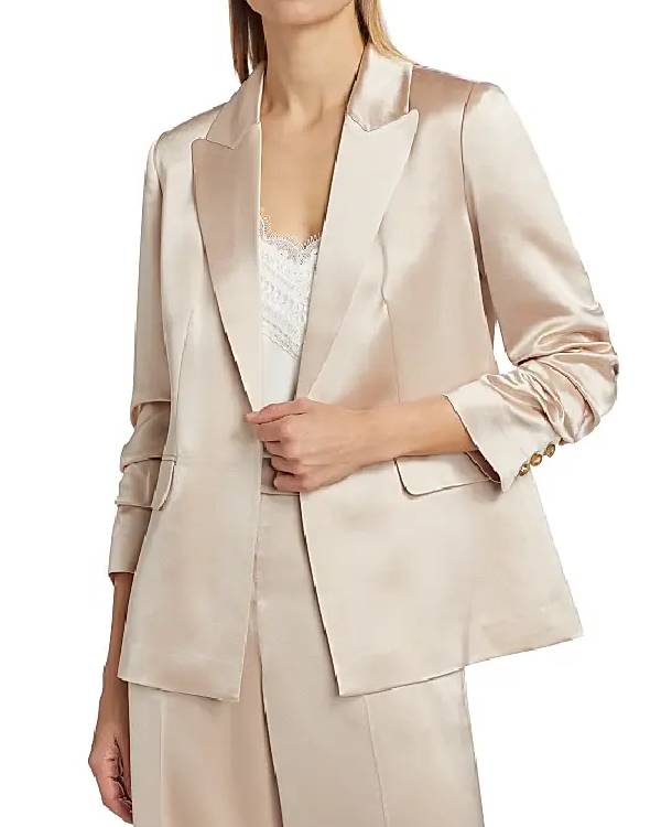 Access Hollywood Alison Triessl Satin Blazer USA Jackets