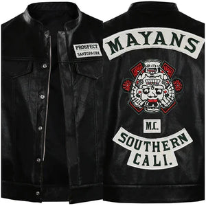 Angel Reyes Mayans M.C Leather Vest The Urban Hawk