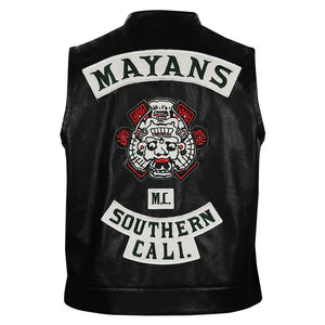 Angel Reyes Mayans M.C Leather Vest The Urban Hawk