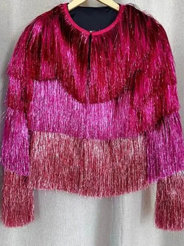 Alison-Oliver-Movie-Saltburn-2023-Venetia-Catton-Metallic-Fringe-Jacket