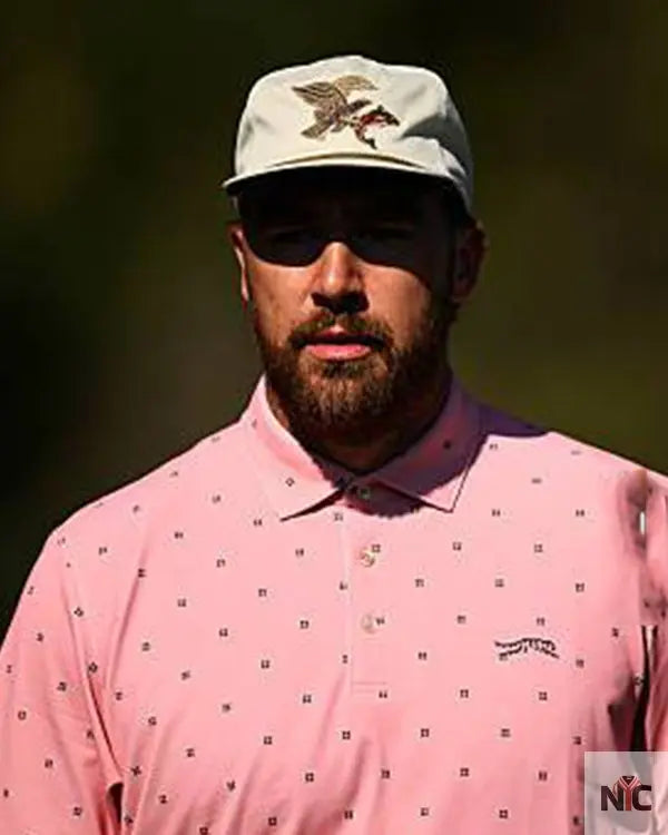 American Century Championship Travis Kelce Pink Polo Shirt The Urban Hawk