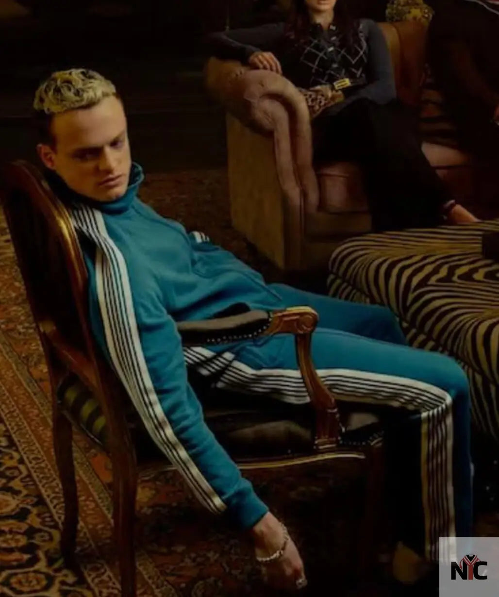 Anson Boon MobLand 2025 Eddie Harrigan Blue Tracksuit The Urban Hawk