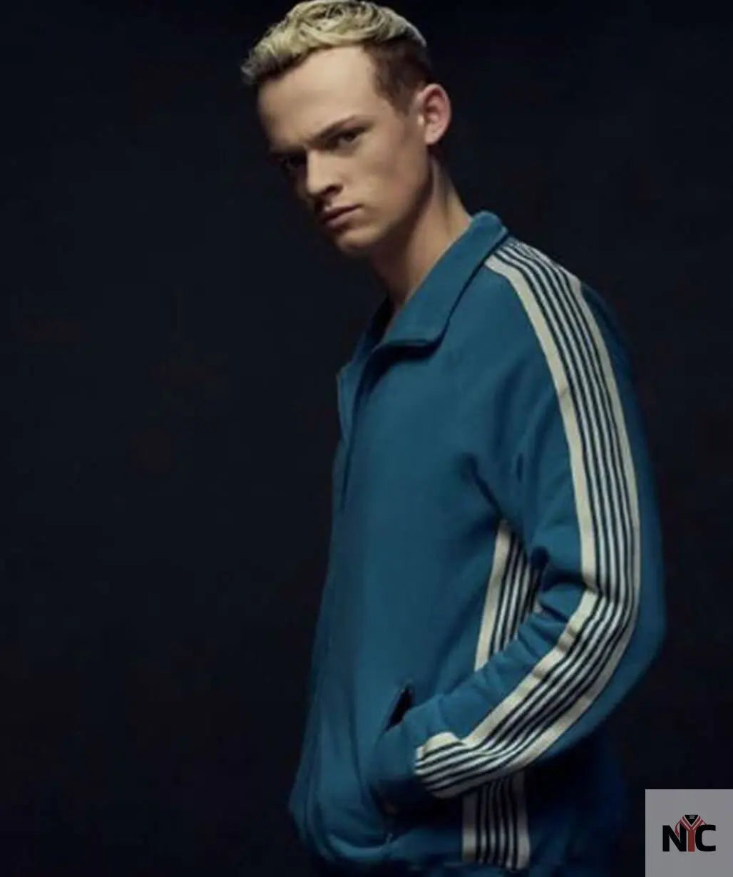 Anson Boon MobLand 2025 Eddie Harrigan Blue Tracksuit The Urban Hawk