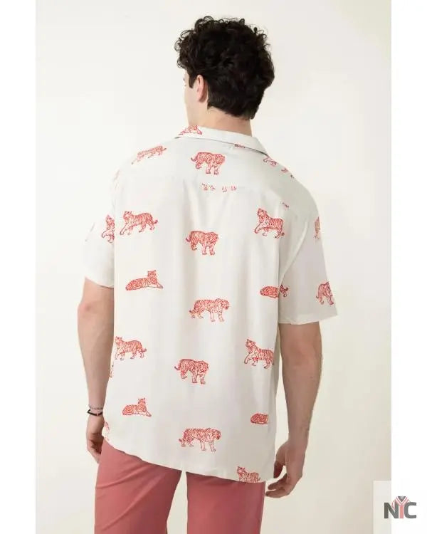 Bachelor In Paradise S10 Hakeem Moulton Tiger Print Shirt The Urban Hawk