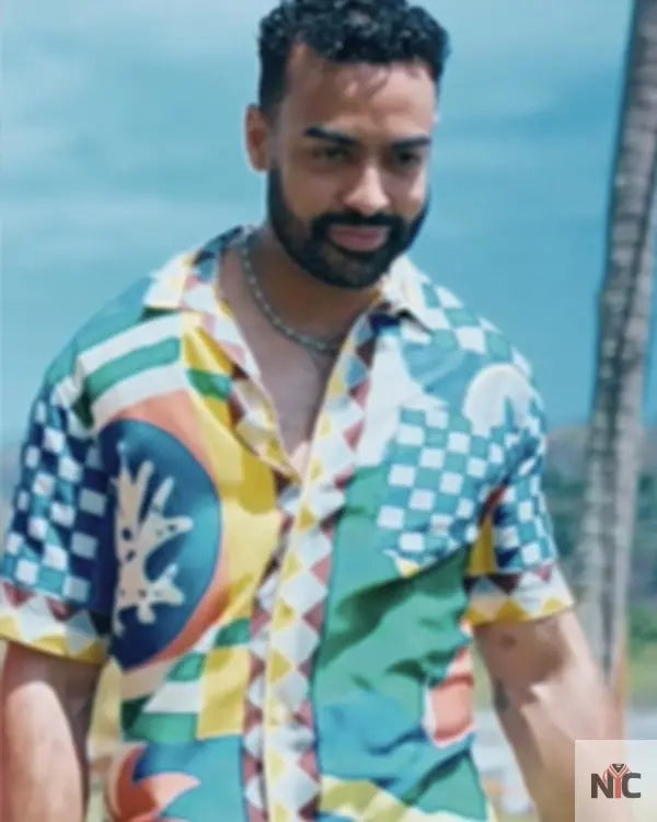 Bachelor In Paradise S10 Justin Glaze Printed Camp Shirt The Urban Hawk