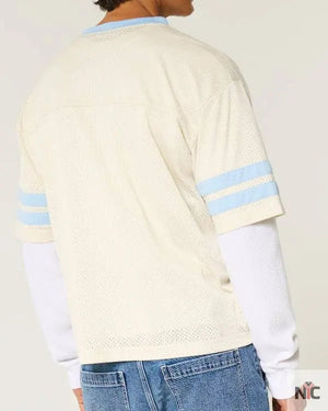 Bachelor in Paradise Justin Glaze Blue and White Jersey The Urban Hawk