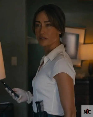 Ballard S01 Maggie Q White Shirt The Urban Hawk