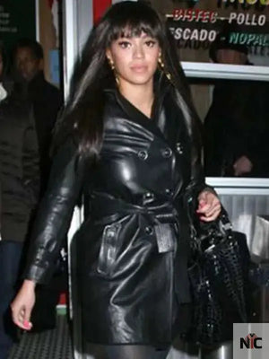 Beyonce Black Leather Coat The Urban Hawk